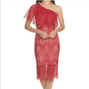 XS, S, Med Dress The Population One Shoulder Dress